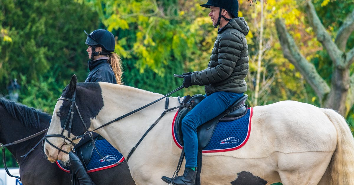 Riding on a narrowboat in London - Man and Woman Riding Horses