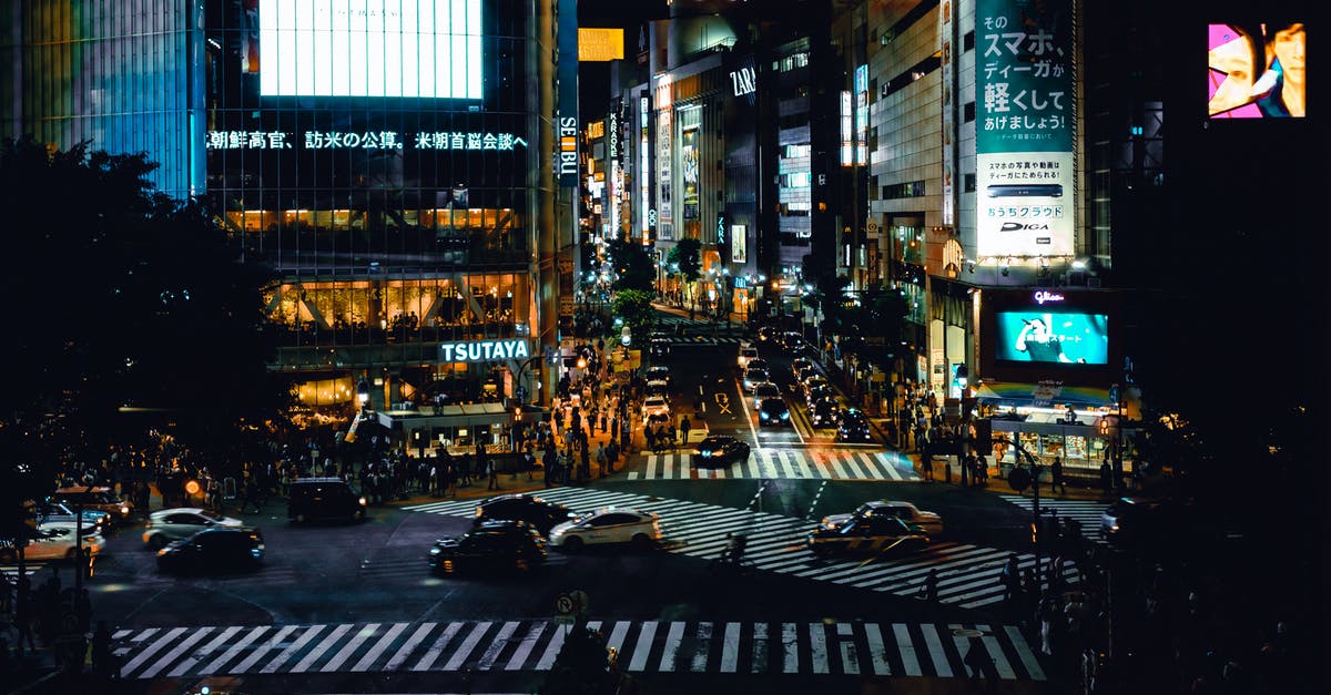 Right-of-way for cars and pedestrians in Thailand - Traffic Jam Scenery during Night Time