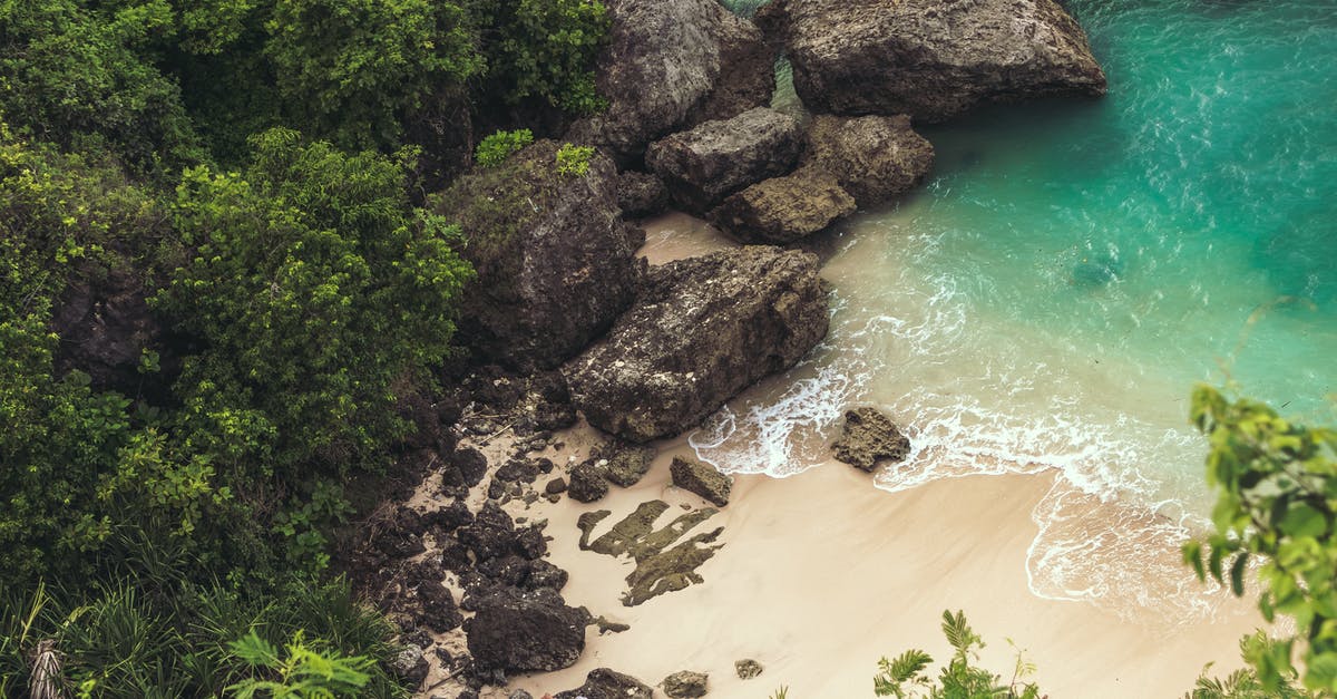 River Thames Source and Destination Points - Aerial View of Seashore Near Large Grey Rocks