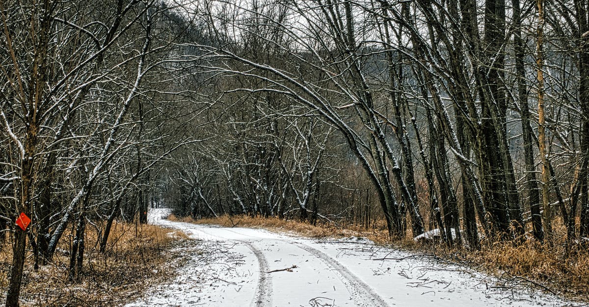 Road conditions in Latvia and Lithuania in Winter - Snow Covered Road Near Mountain