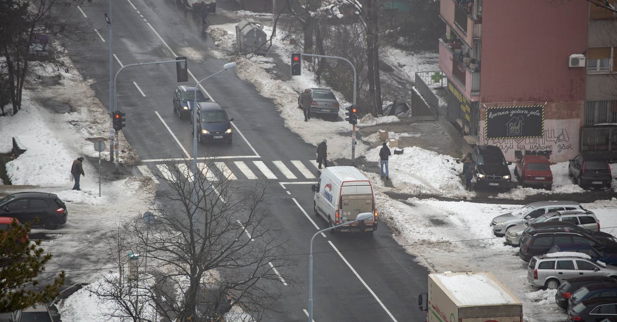 Road conditions in Latvia and Lithuania in Winter - Snow Covered Road