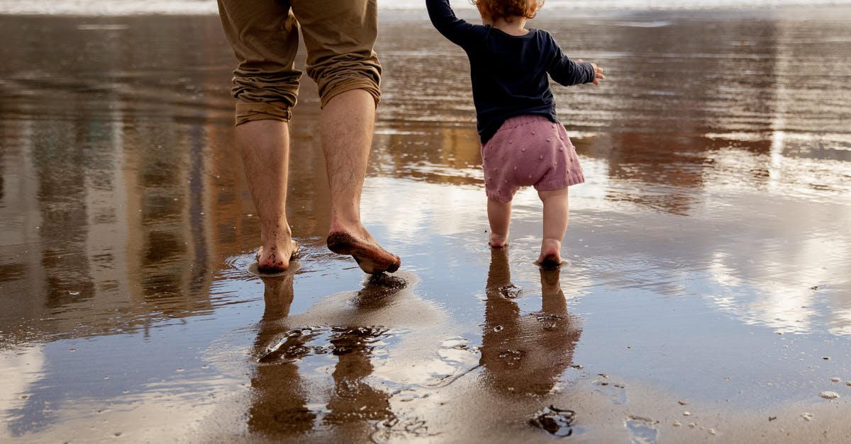 Rome - little time, intense travelling [closed] - Father and Child Walking on the Shore