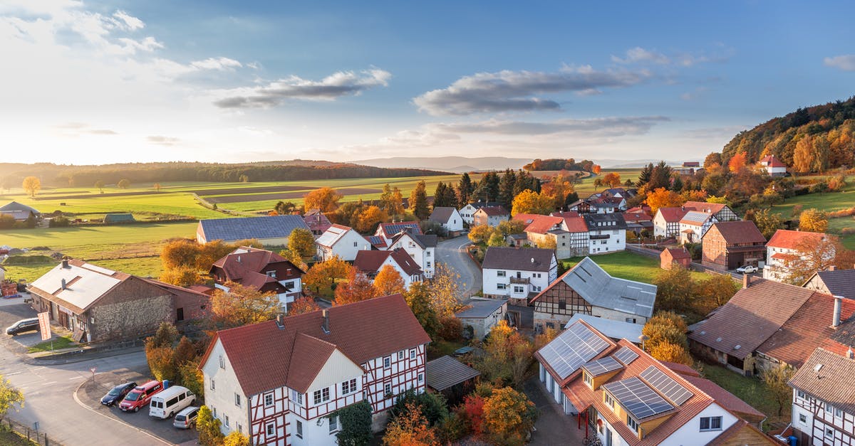 Rules for this road junction in Germany - High Angle Photography of Village