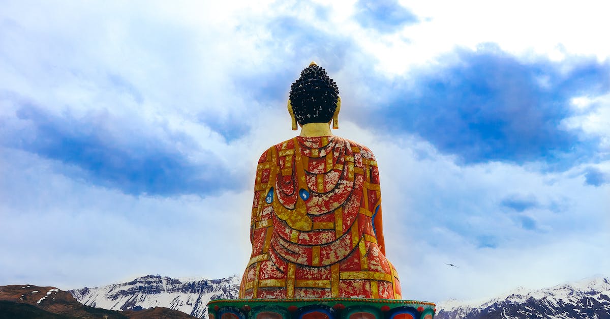 Sacred mountains in Japan? - Back View of a Buddha Statue