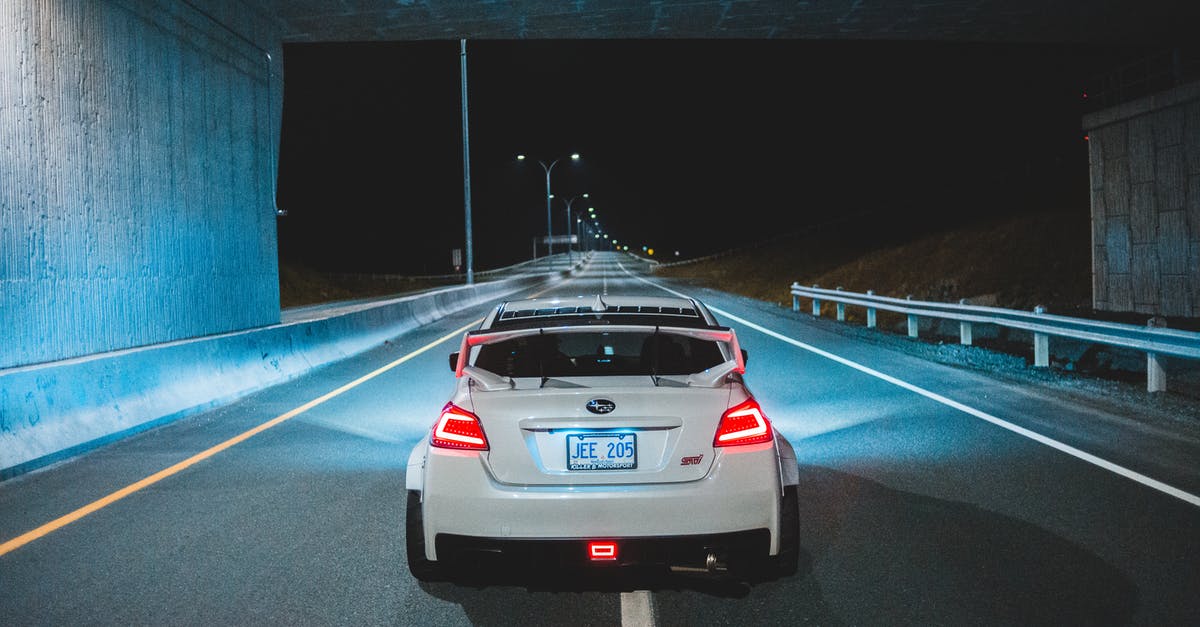 Safety concerns for traveling the Leh district - Modern car with bright taillights driving on highway