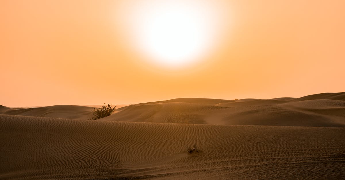 Sandals for dry hot climate like in Doha, Dubai etc - Desert Under Yellow Sunset