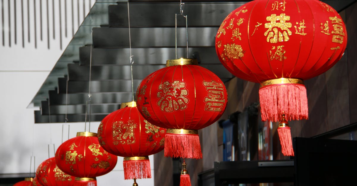 Schengen visa for Chinese spouse? - Red Chinese Lanterns Hanging in front of a Building 