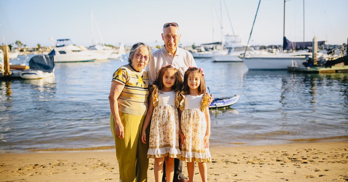 Schengen visa for minor child travelling with grandparents - Grandparents With Their Granddaughters Standing By The Shore