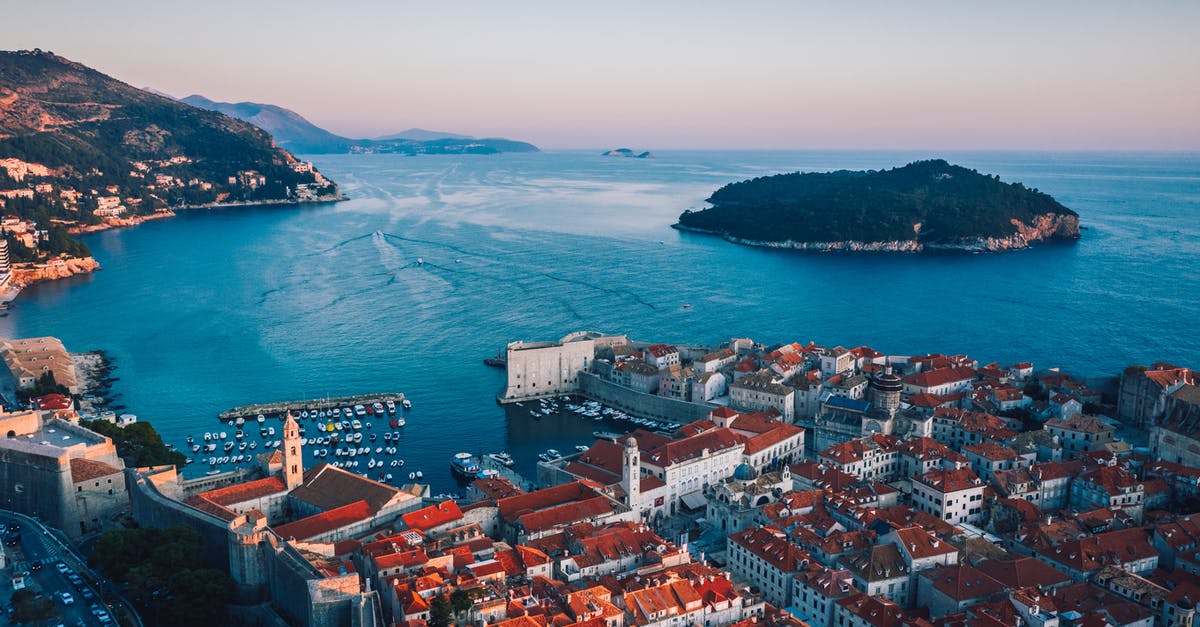 Schengen Visa issued by Italian embassy but destination is Croatia - Aerial View of a City and Island