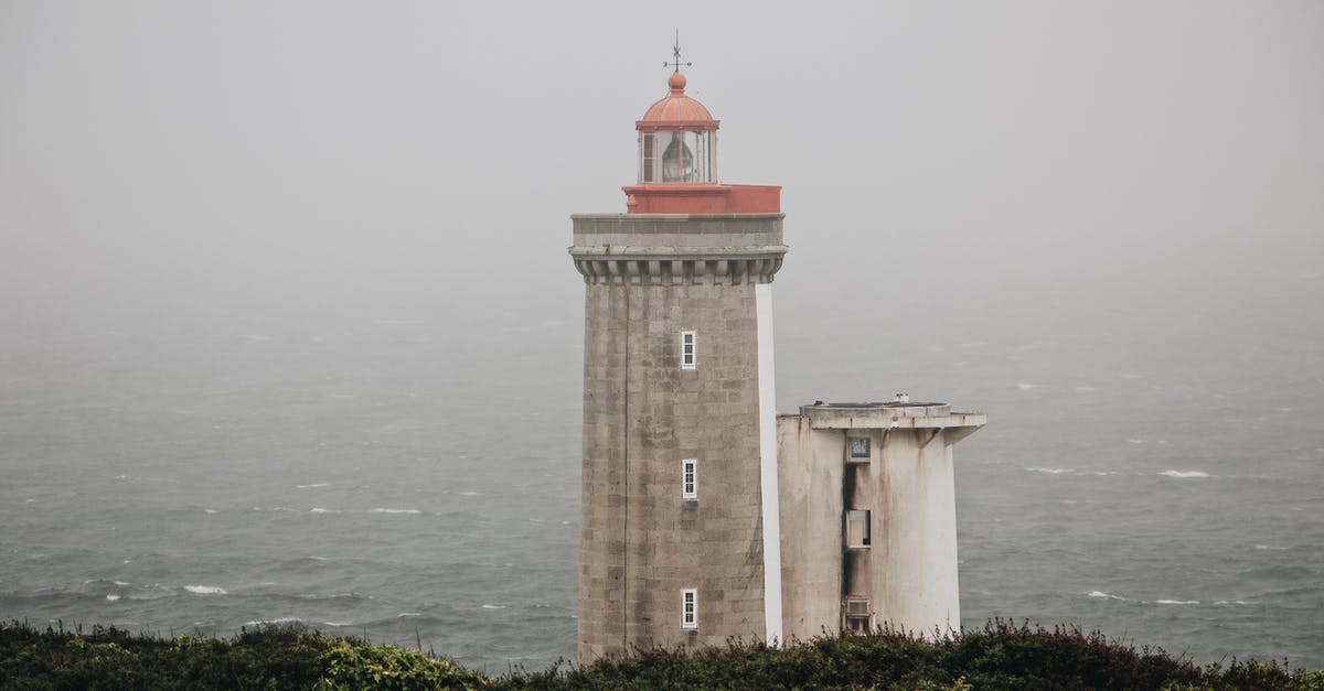 Security situation along I-75 on Florida's Gulf Coast - Lighthouse on hill against gray sea