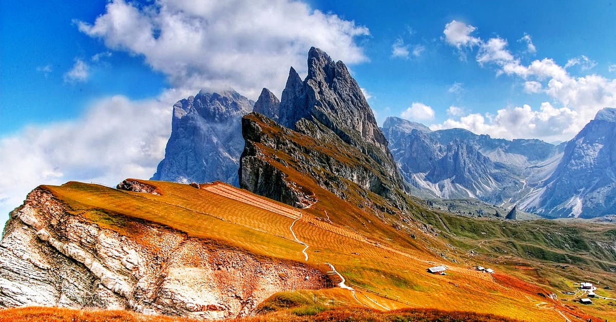 September in Dolomites - Black and Brown Mountain