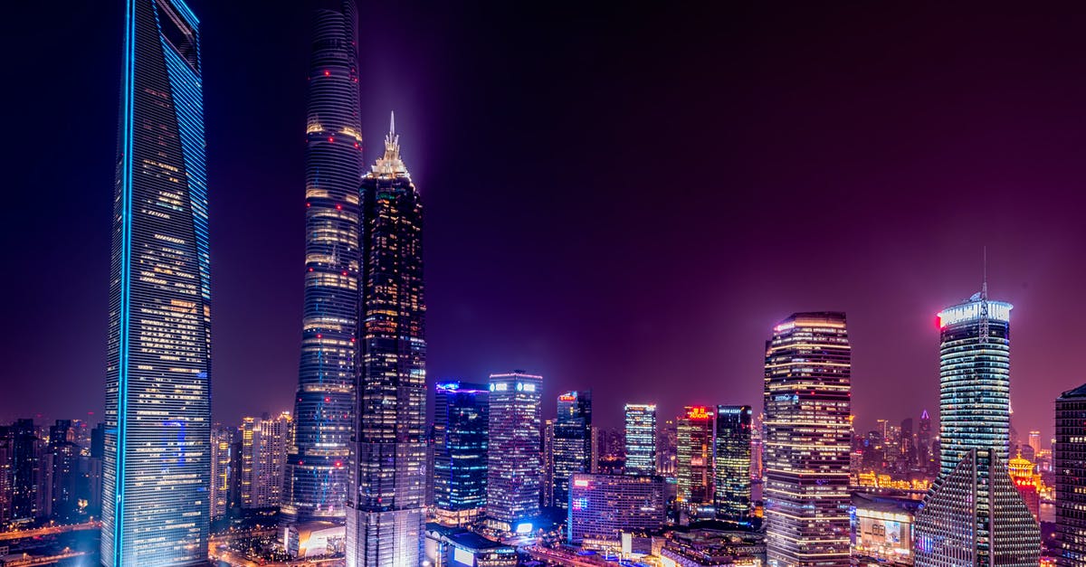 Shanghai layover at night - shopping - Raised Building Frame