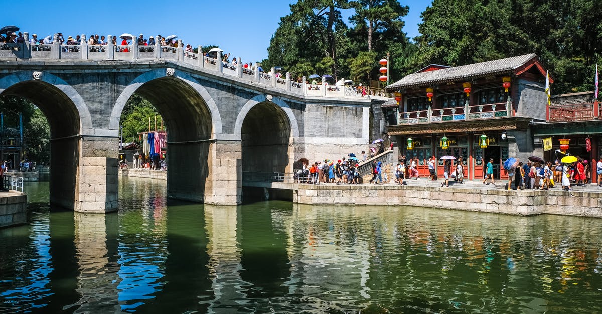 Shopping districts in Beijing - A Bridge Over A River Full Of People 