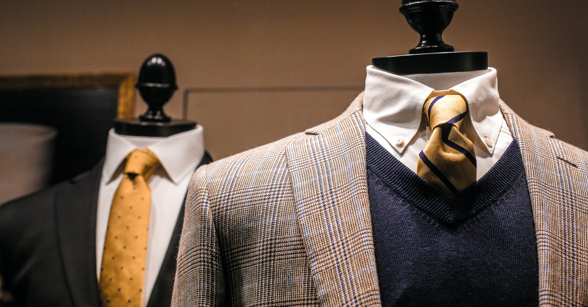 Should I wear cotton or synthetics in Egypt near summer? - Dandy fancy jackets with shiny ties on dummies in showroom of contemporary male shop