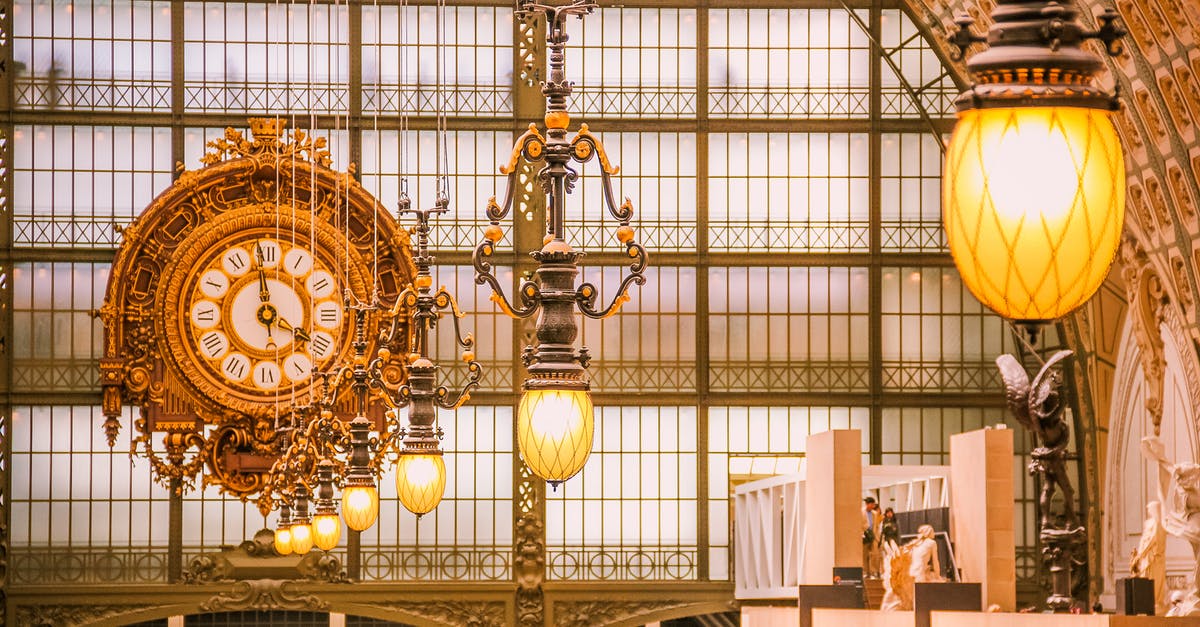 Showers at/near Paris Gare du Nord station? - Light Fixtures at the Musee d'orsay