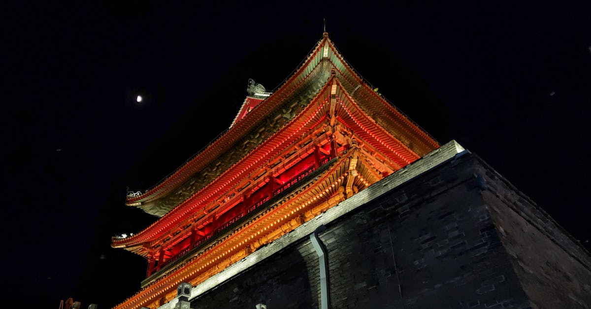 Shrine Photography - Low-Angle Photo of Temple During Nighttime