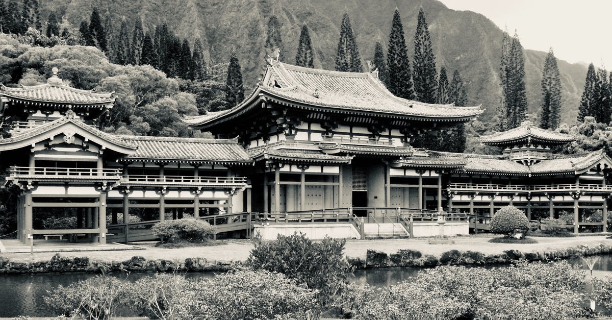 Shrine Photography - Grayscale Photography of a Temple