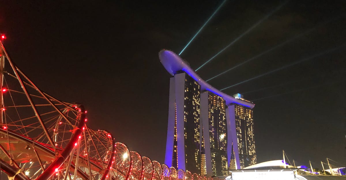 Singapore airport to hotel late at night - Gray and Whtie Building Scenery