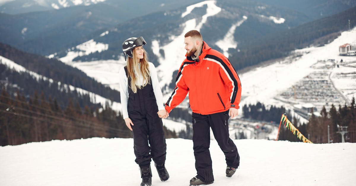 Skiing in Morzine - Couple With Skiing Equipment Holding Hands