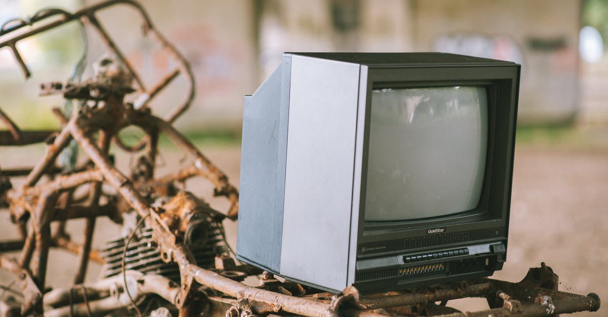 Small historical stone bridge in the North of Seoul - Retro TV set on rusty structure