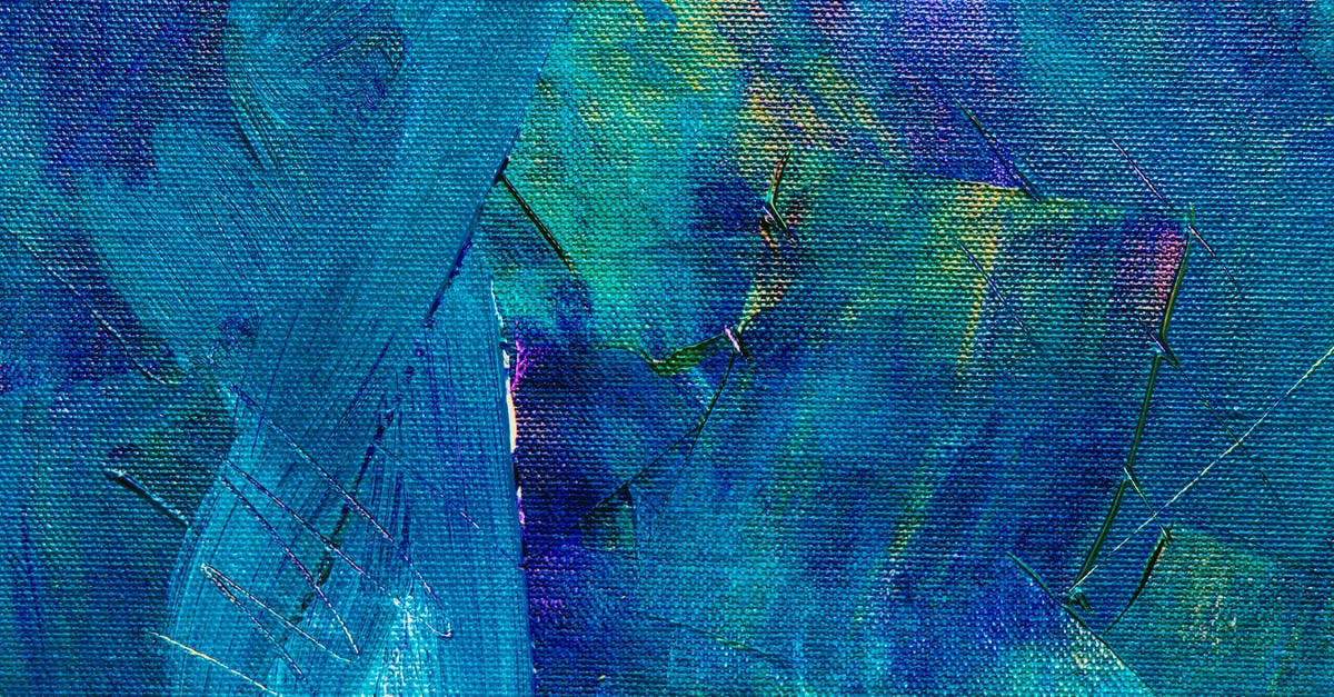 Smudged ink on visa sticker - Multicolored Abstract Painting