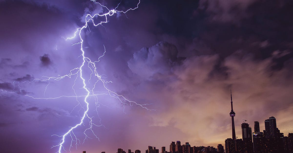 SNCF strike in June 2014 - Lightning and Gray Clouds