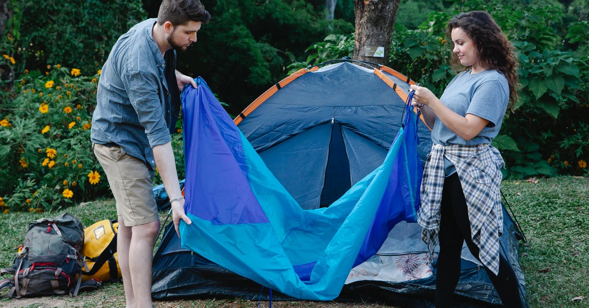 Solo Trekking to Annapurna Base Camp [closed] - Traveling couple spreading blanket during camping in nature