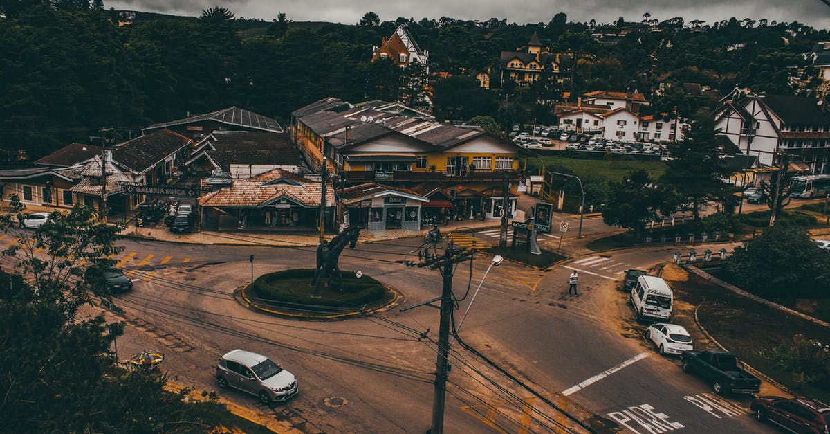 Spanish road users - Roundabouts - Aerial Photo of Village