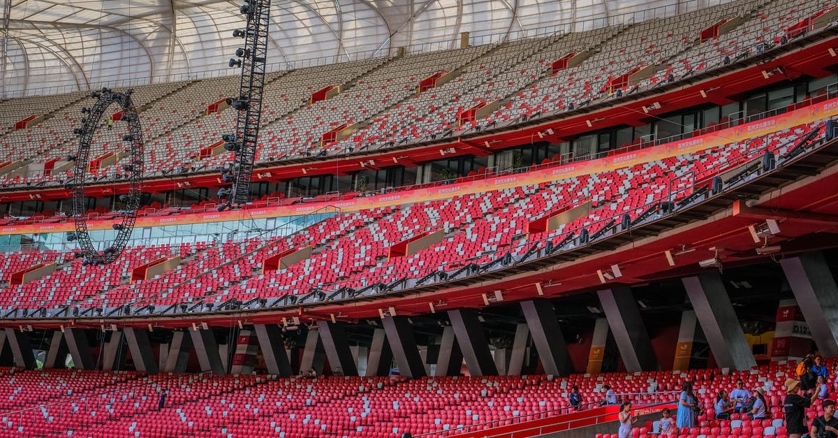 Sports bars in Xi'an China - Red Colored Seats In An Arena