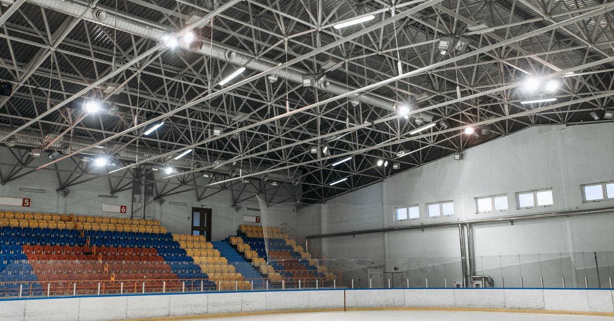 Sports bars in Xi'an China - An Ice Rink with Lights Hanging on Steel Bars