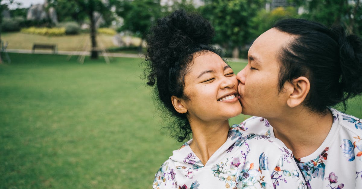 Start cheek kissing on the left/right side - Man Kissing a Woman on the Cheek