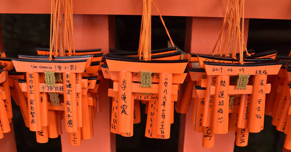 Stay in Osaka, Kyoto or both [closed] -  Miniature Torii with Handwritten Prayers