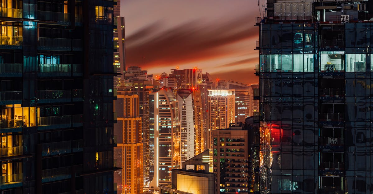 Stopping for more than some hours in Dubai - Lighted Buildings at Night