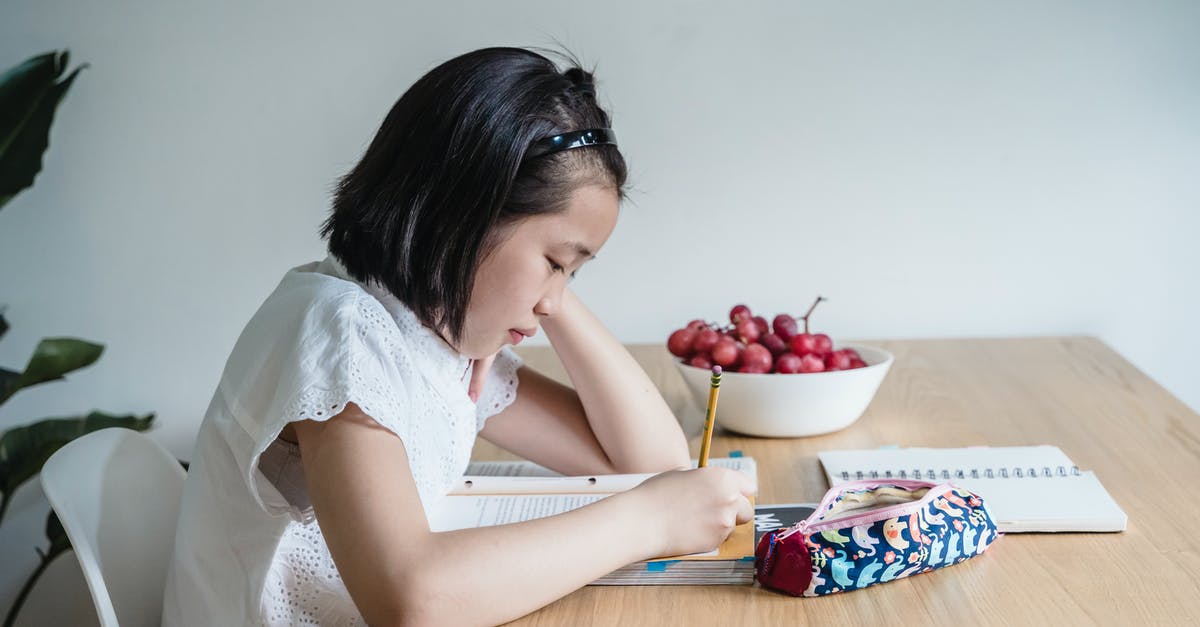 Student Schengen visa [duplicate] - Side View of a Girl Doing her Homework on a Table