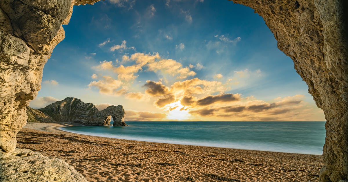 Student visitor travelling to Canada via UK - Brown Rock Formation on Beach