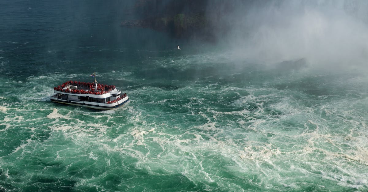 Suggestions Regarding Roadtrip from Milwaukee to Niagara Falls - Cruise Ship on Rough Waters at Niagara Falls