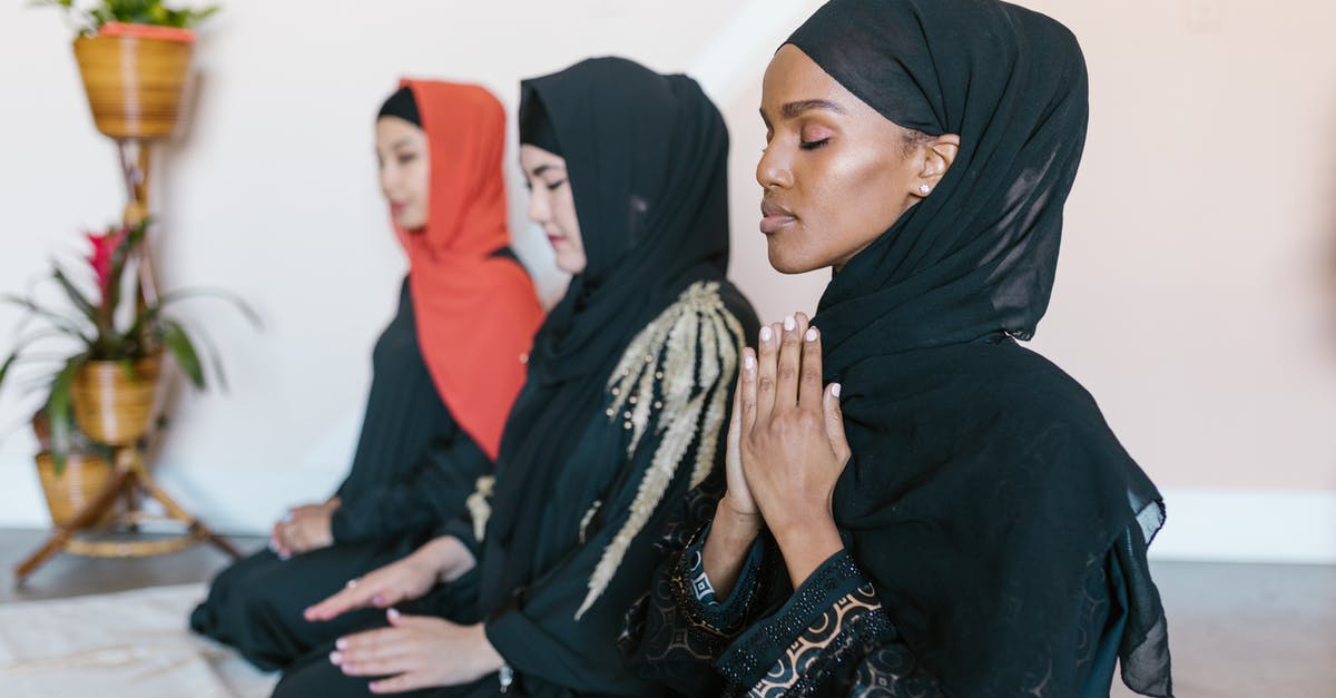 Supercars in Dubai - Women in Black Hijab Praying