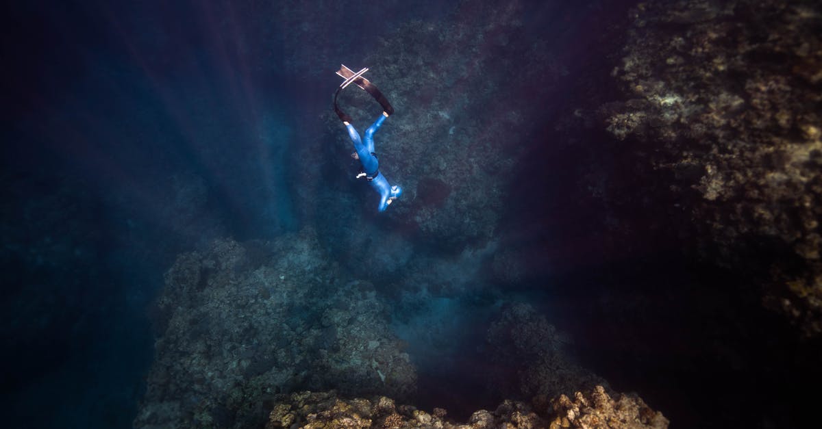 Swimwear customs on Côte d'Azur? - Unrecognizable diver swimming in sea water