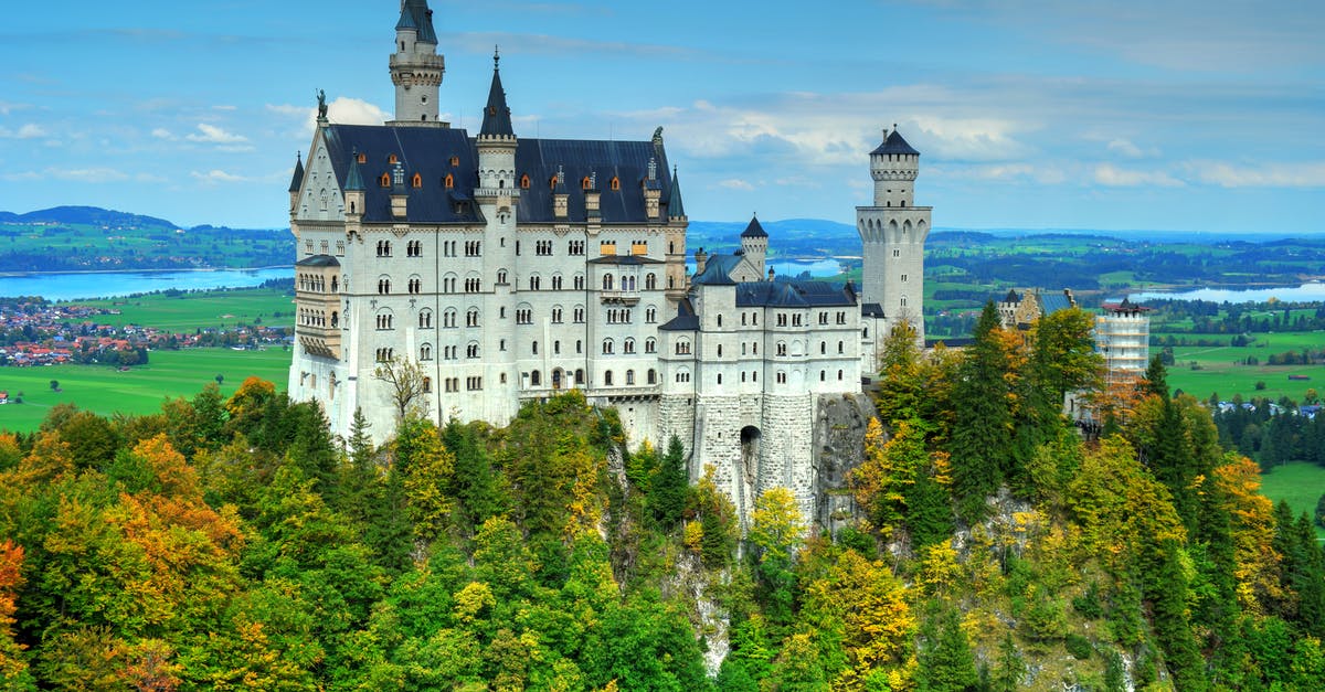 Temporary address in Germany - The Neuschwanstein  Castle on the Hilltop in Schwangau Germany