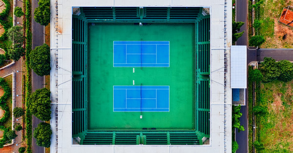 Tennis courts inside or near Kruger National Park - Aerial Photography of Tennis Court