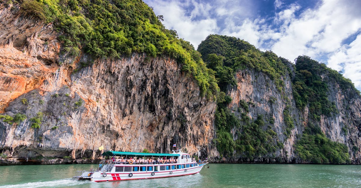 Thailand customs and round-trip to Hong Kong - People on Ship Traveling on Water Beside Land