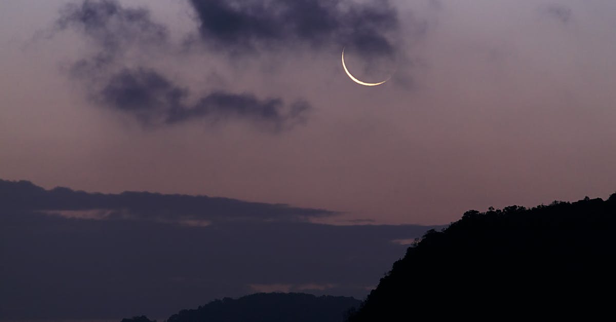 Thailand in October - Weather - Silhouette of Mountain Under The Moon Covered With Clouds