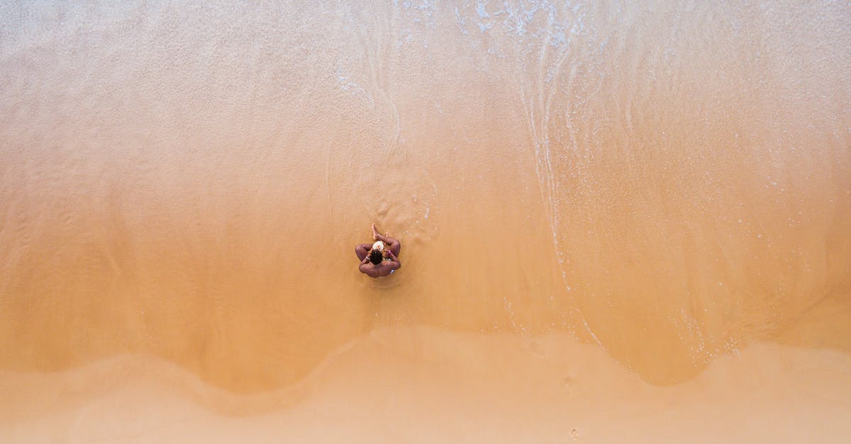 Thailand in October - Weather - Aerial Photography of Man Sitting on Beach