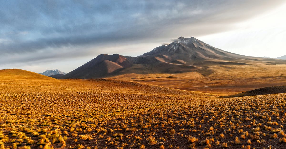 The Atacama Giant - Brown Field Near Mountain Under Cloudy Sky