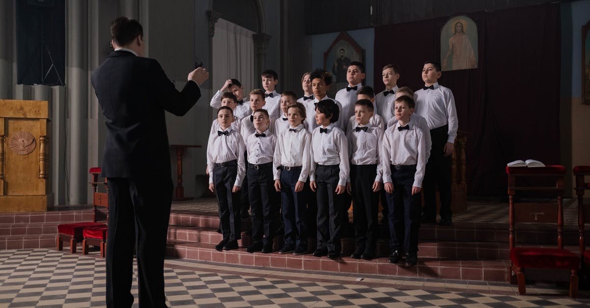 The boys of the NYPD choir, singing Galway Bay? - Group of Boys in White Shirt and Black Bowtie