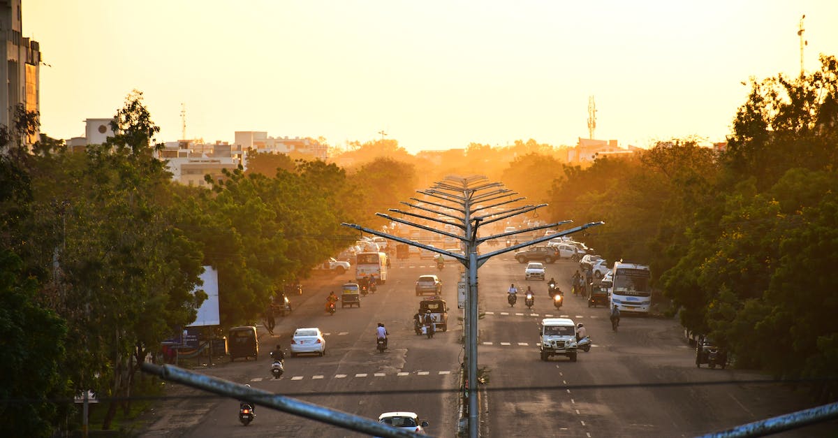 The cheapest and quickest way to get from Cuba to India - View on Traffic During Sunset