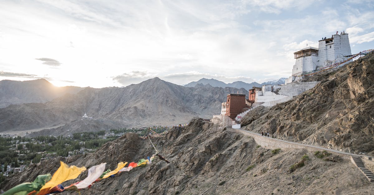 The Leh Ladakh "ban of non-local vehicles" situation status? - Namgyal Tsemo Monastery under a Cloudy Sky