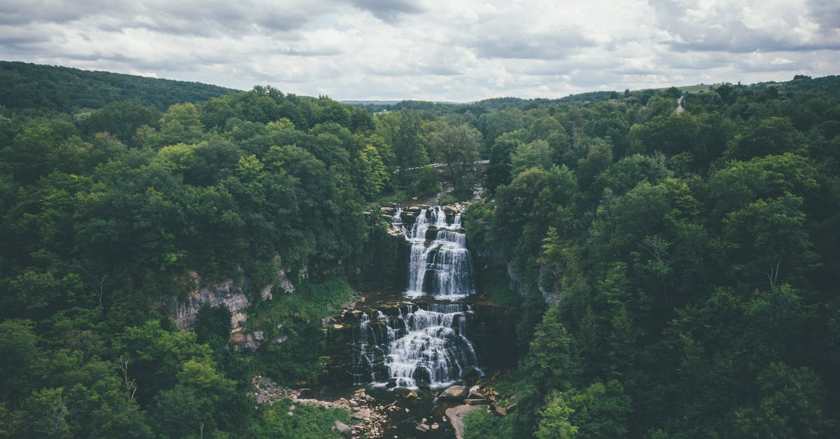 The most popular travel websites in South Korea? - Scenic View Of A Waterfalls Surrounded by Trees