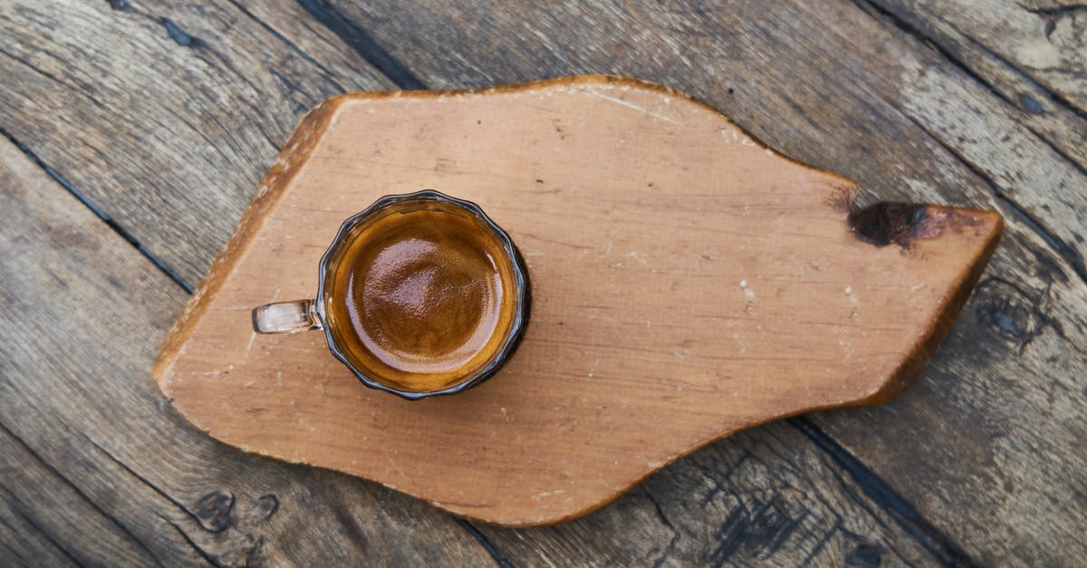 The purpose of glass goblets with coins in Italian cafes - Round Brown Glass Mug