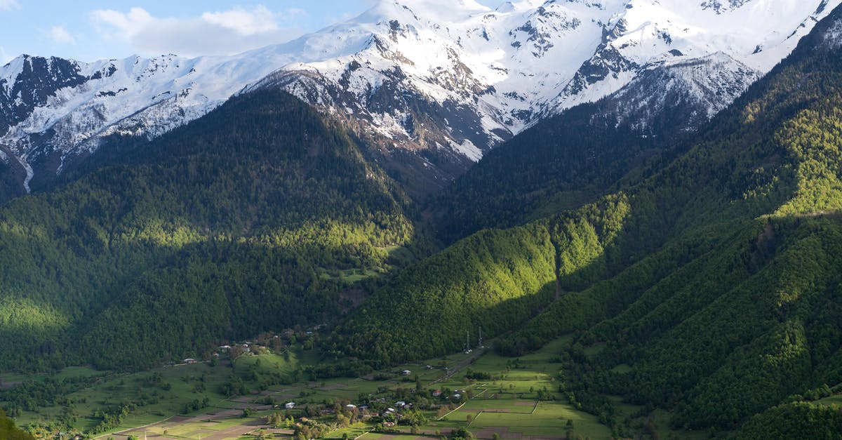 This Alpine town? - A Small Town Near a Snow Capped Mountain